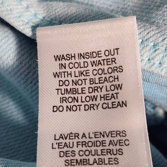 Good American Blue Straight Leg Ankle Jeans Size 12 Light Blue Denim - Picture 8 of 9